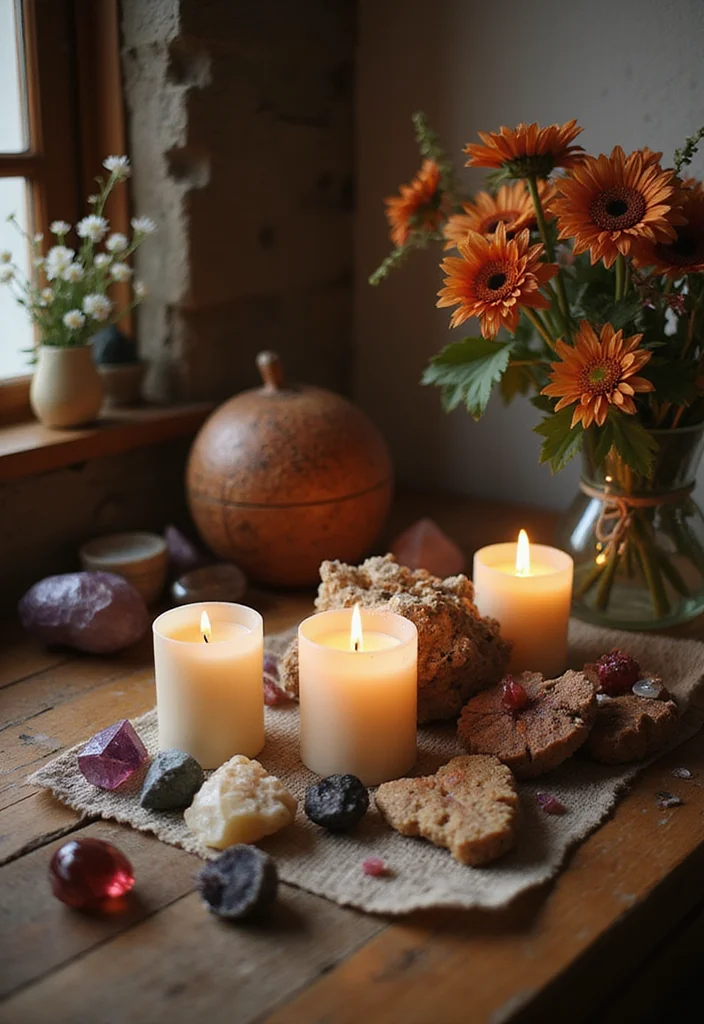 10 Witchy Kitchen Ideas for Mystical Cozy Aesthetics - 7. Altar Space for Intentions