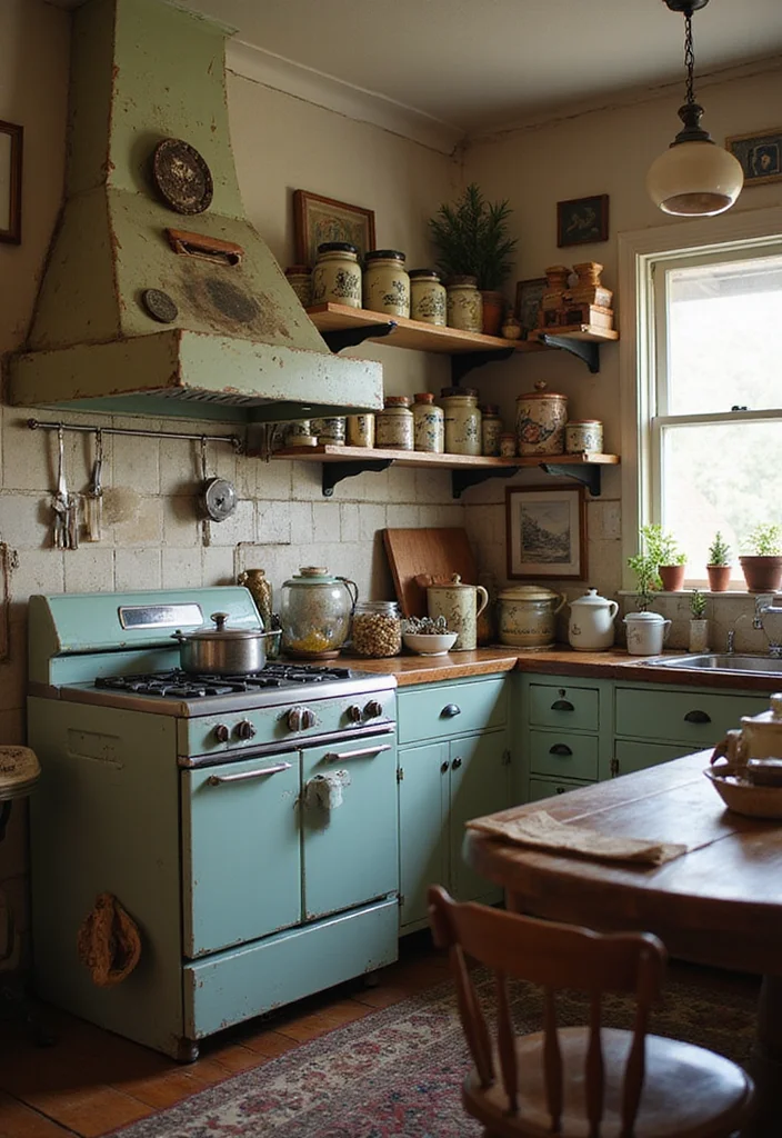 10 Witchy Kitchen Ideas for Mystical Cozy Aesthetics - 8. Vintage Finds and Thrifted Treasures