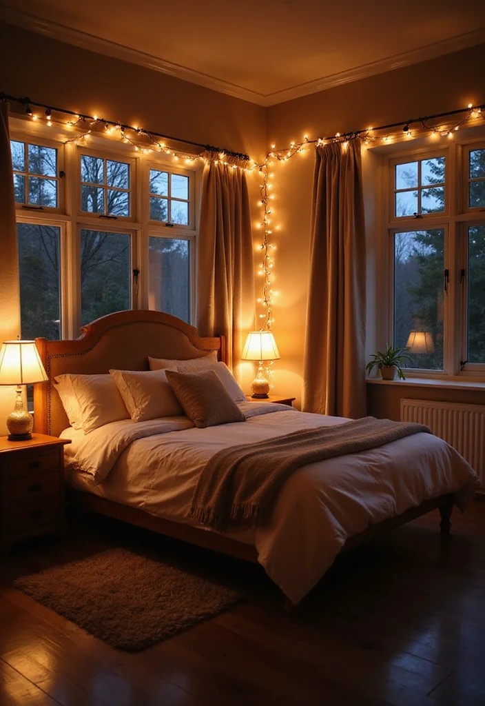 12 Airbnb Bedroom Ideas for Welcoming Easy Style - 5. Soft Lighting Solutions