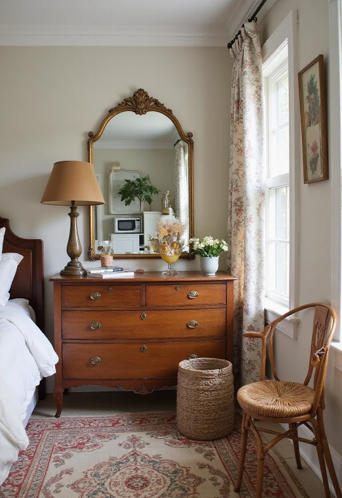 12 Airbnb Bedroom Ideas for Welcoming Easy Style - 6. Incorporating Vintage Pieces