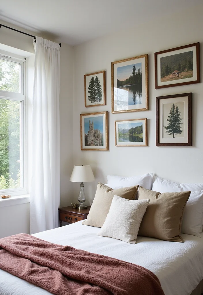 12 Airbnb Bedroom Ideas for Welcoming Easy Style - 8. Wall Art with a Purpose
