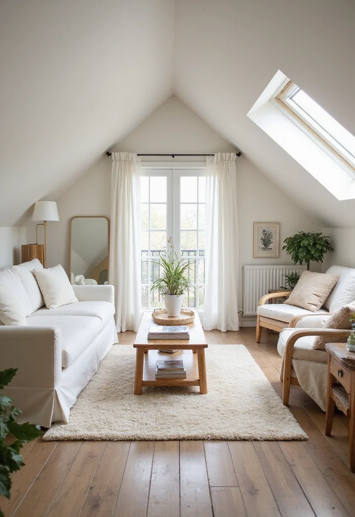 12 Attic Living Room Ideas for Smart Cozy Layouts - 4. Light It Up with Skylights