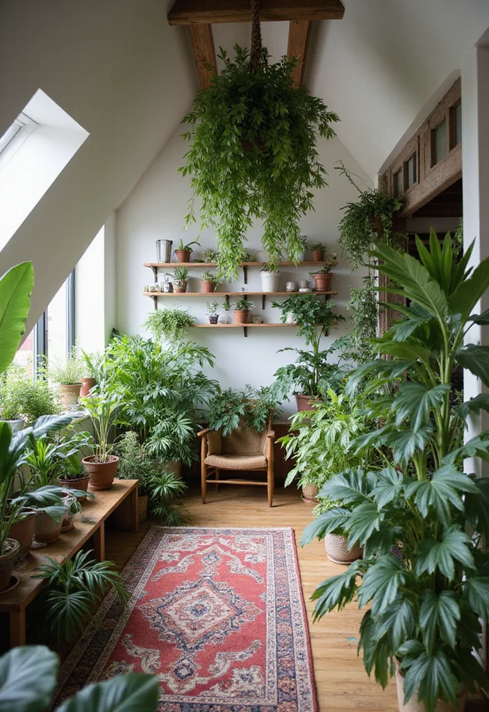12 Attic Living Room Ideas for Smart Cozy Layouts - 7. Go Green with Indoor Plants