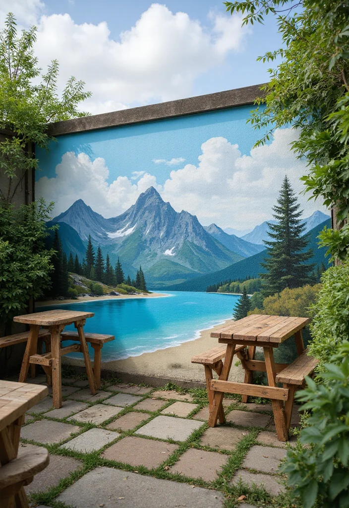 12 Backyard Painting Ideas for Colorful Creative Spaces - 4. Nature Scenes: Scenic Landscapes