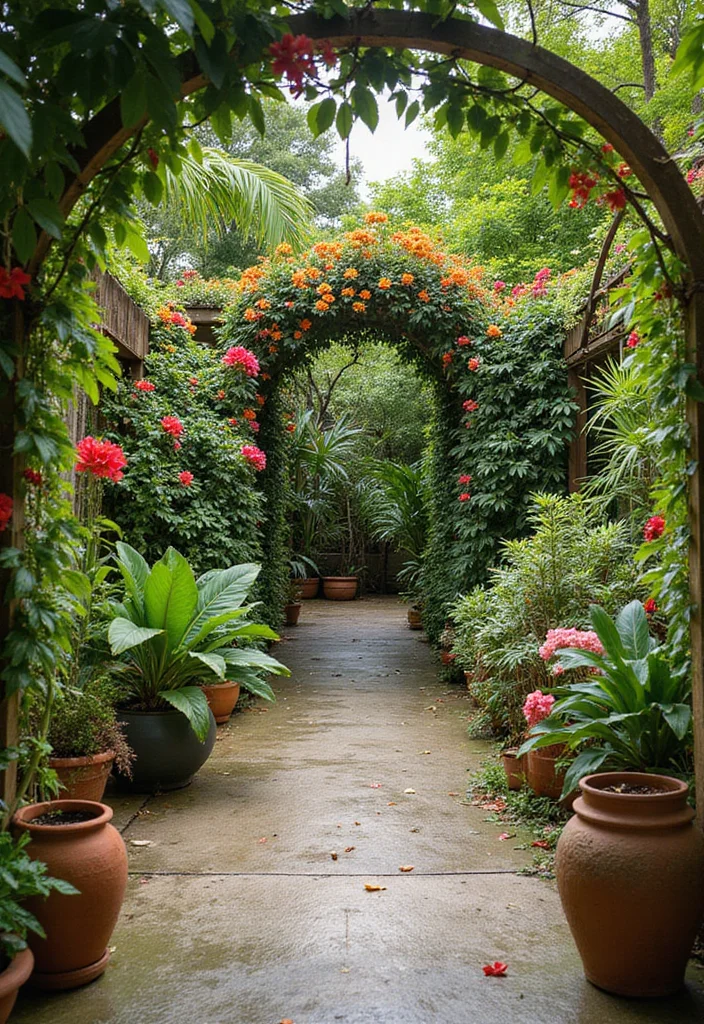 12 Beach House Backyard Ideas for Breezy Coastal Living - 1. Tropical Garden Design