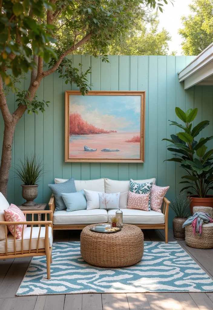 12 Beach House Backyard Ideas for Breezy Coastal Living - 11. Artsy DIY Touches