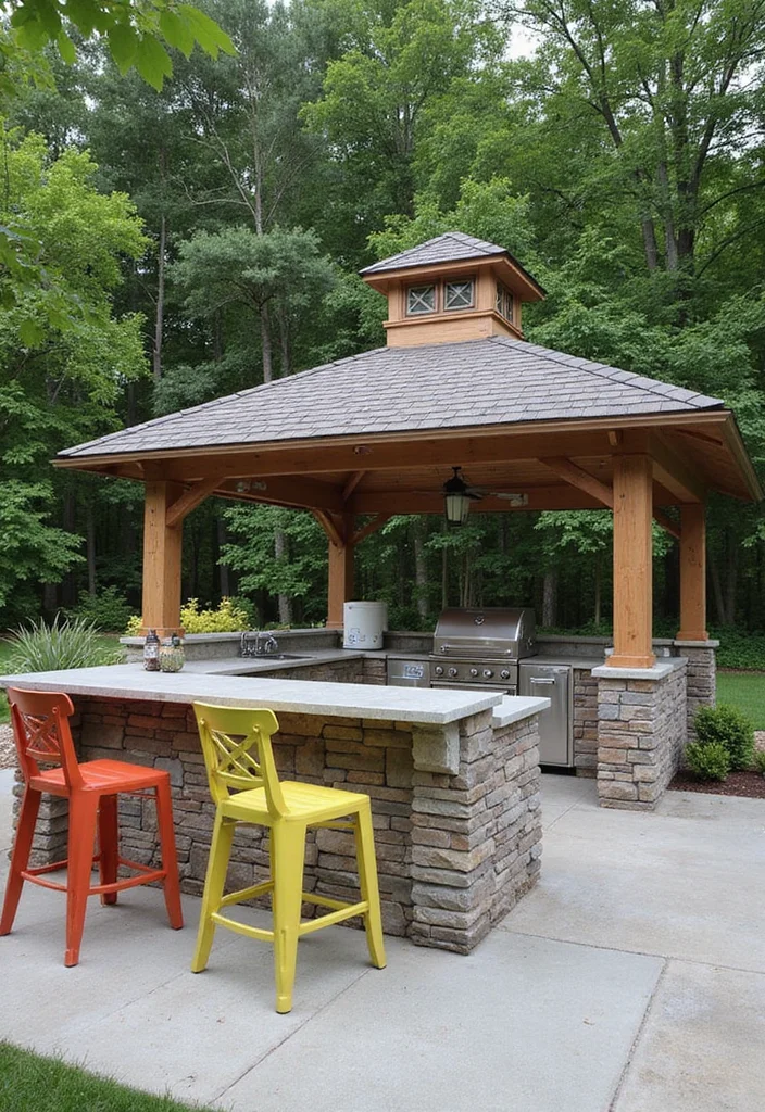 12 Beach House Backyard Ideas for Breezy Coastal Living - 6. Outdoor Kitchen and Bar