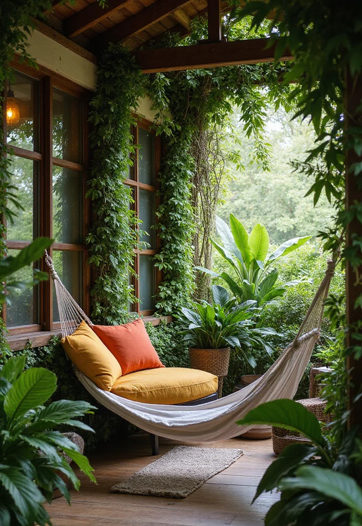 12 Beach House Backyard Ideas for Breezy Coastal Living - 8. Relaxing Hammock Nook