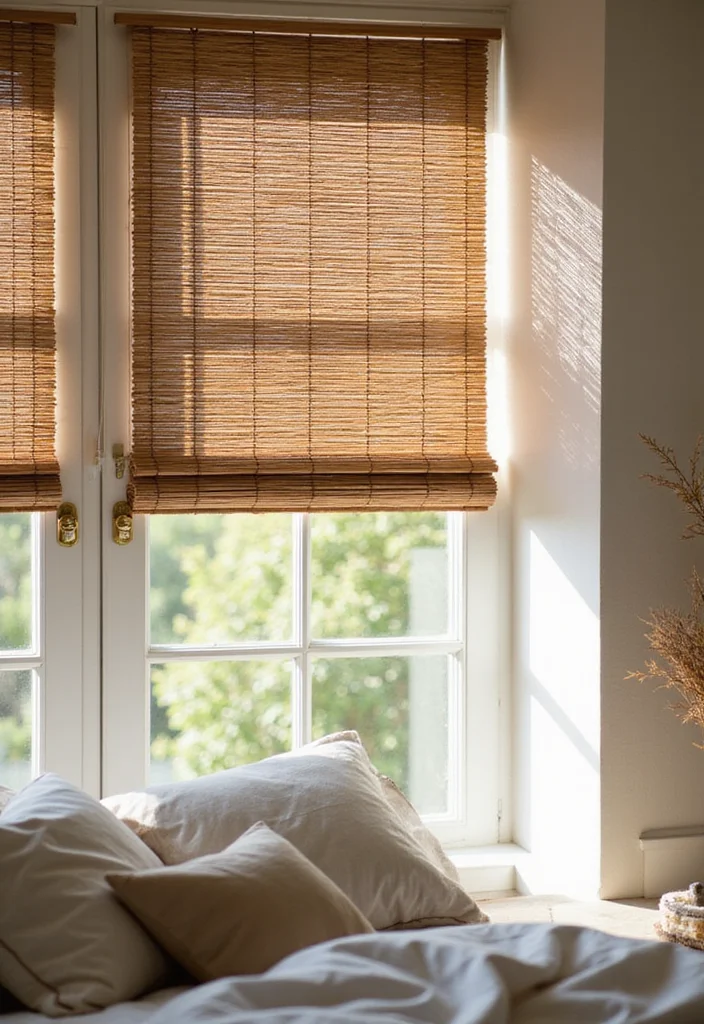 12 Bedroom Blinds Ideas for Style, Light, and Privacy 1 12 Bedroom Blinds Ideas for Style, Light, and Privacy - 1. Bamboo Blinds for Natural Appeal