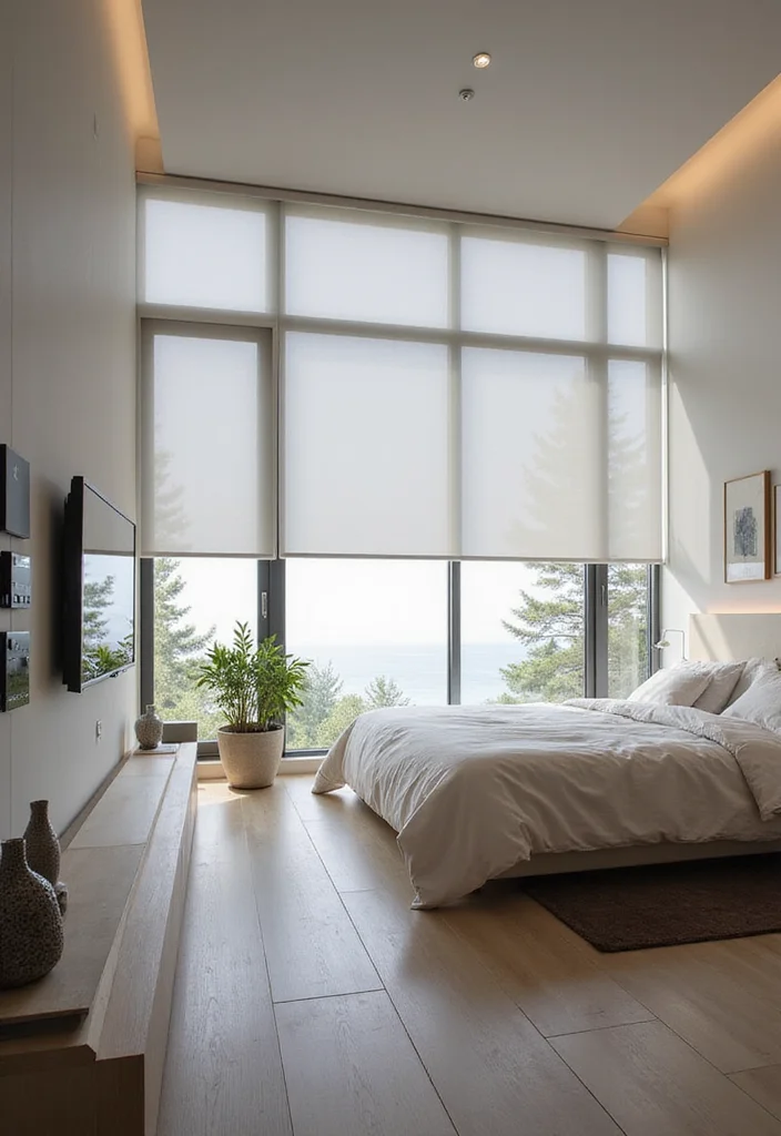 12 Bedroom Blinds Ideas for Style, Light, and Privacy 45 12 Bedroom Blinds Ideas for Style, Light, and Privacy - 5. Smart Blinds for Modern Living