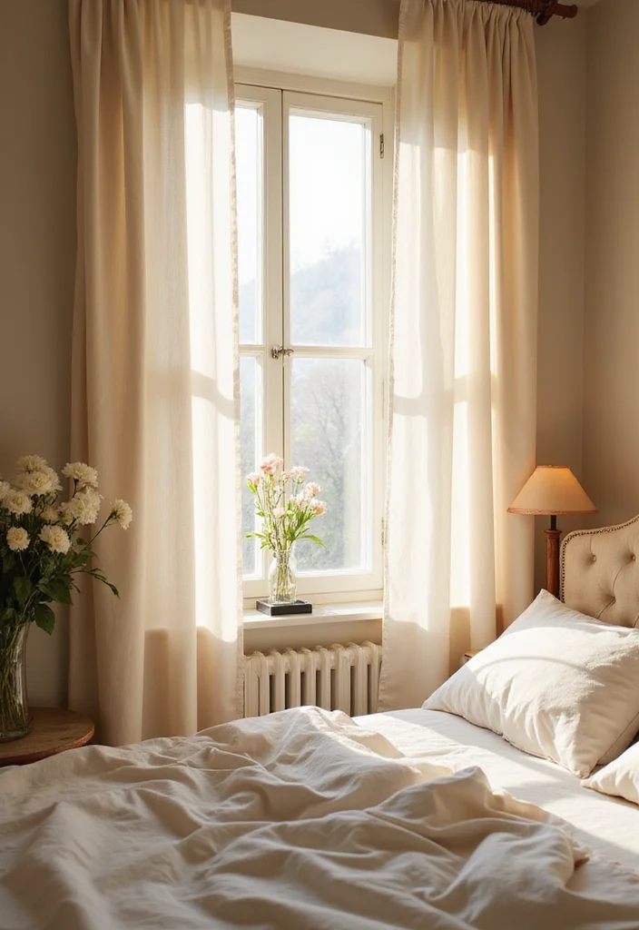 12 Bedroom Blinds Ideas for Style, Light, and Privacy 67 12 Bedroom Blinds Ideas for Style, Light, and Privacy - 7. Sheer Curtains for Ethereal Light