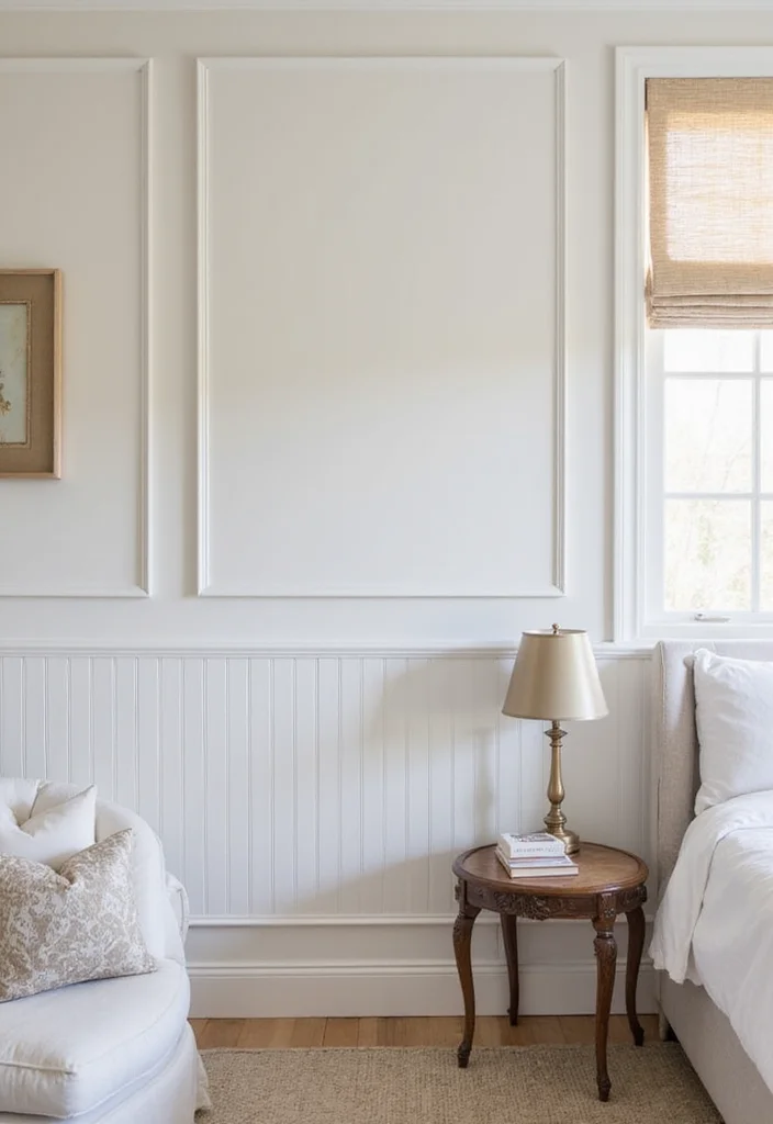 12 Bedroom Molding Ideas for Elegant Architectural Detail - 2. Decorative Wall Trim for Texture