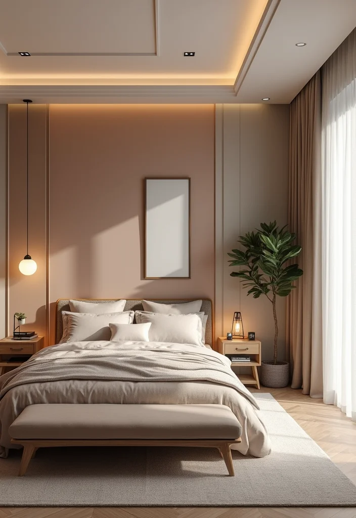 12 Bedroom Molding Ideas for Elegant Architectural Detail - 4. Modern Bedroom Accents with Molding