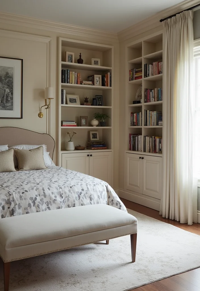 12 Bedroom Molding Ideas for Elegant Architectural Detail - 5. Custom Built-Ins and Molding