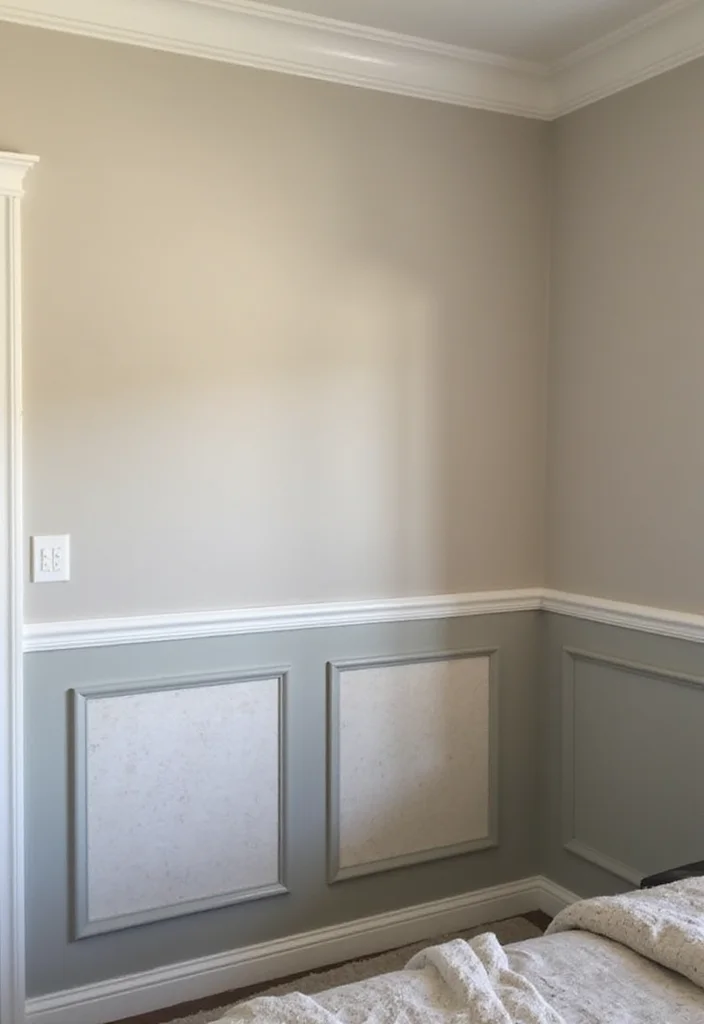 12 Bedroom Molding Ideas for Elegant Architectural Detail - 6. Elegant Chair Rail Molding