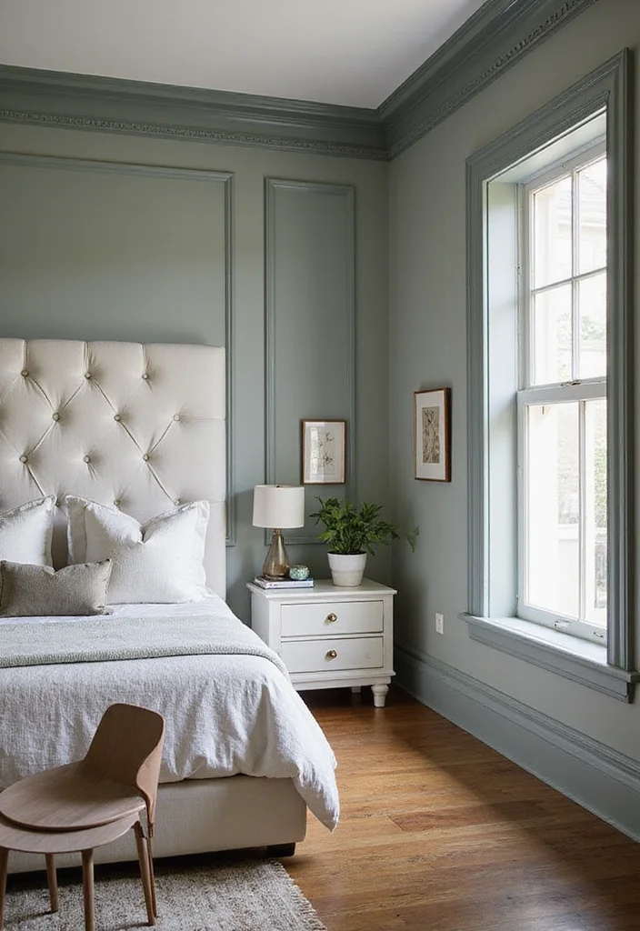 12 Bedroom Molding Ideas for Elegant Architectural Detail - 8. Molding Colors That Pop