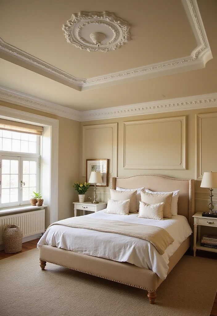 12 Bedroom Molding Ideas for Elegant Architectural Detail - 9. Vintage-Inspired Molding