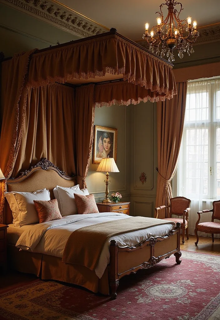 12 Canopy Bedroom Ideas for Soft Romantic Comfort - 7. Luxe Fabrics for a High-End Feel