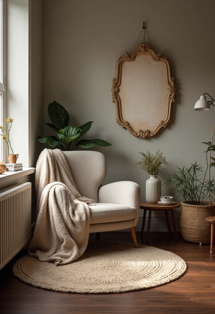 12 Dark Floor Living Room Ideas for Rich Modern Warmth - 10. Create a Cozy Nook