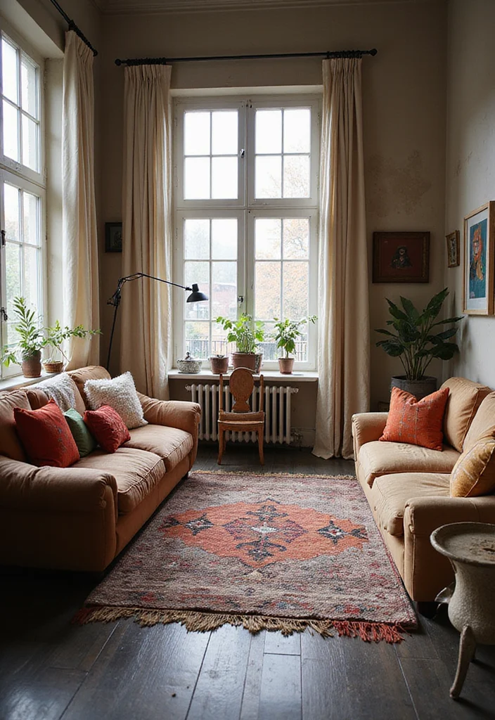 12 Dark Floor Living Room Ideas for Rich Modern Warmth - 3. Layer with Textiles