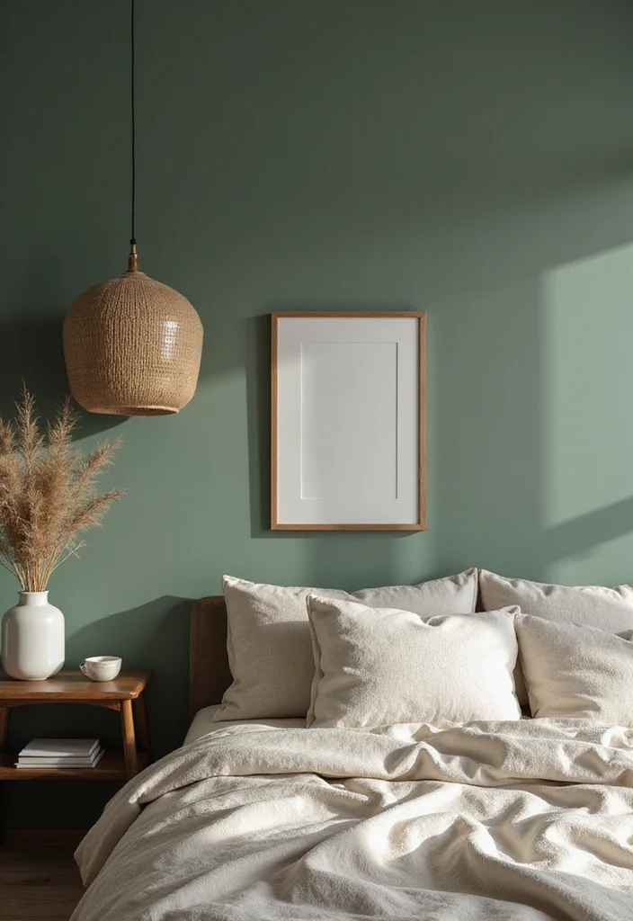 12 Forest Green Bedroom Ideas for Deep Natural Calm - 11. Focus on a Calming Color Palette