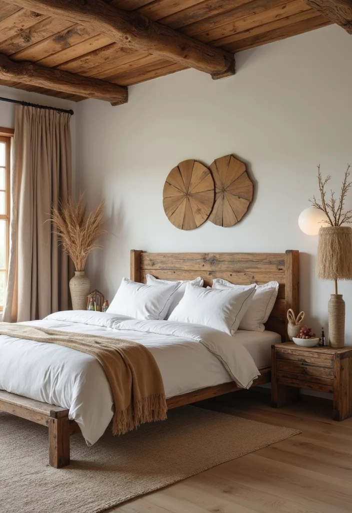 12 Green and Brown Bedroom Ideas for Earthy Natural Balance 111 12 Green and Brown Bedroom Ideas for Earthy Natural Balance - 11. Personal Touches with Natural Materials