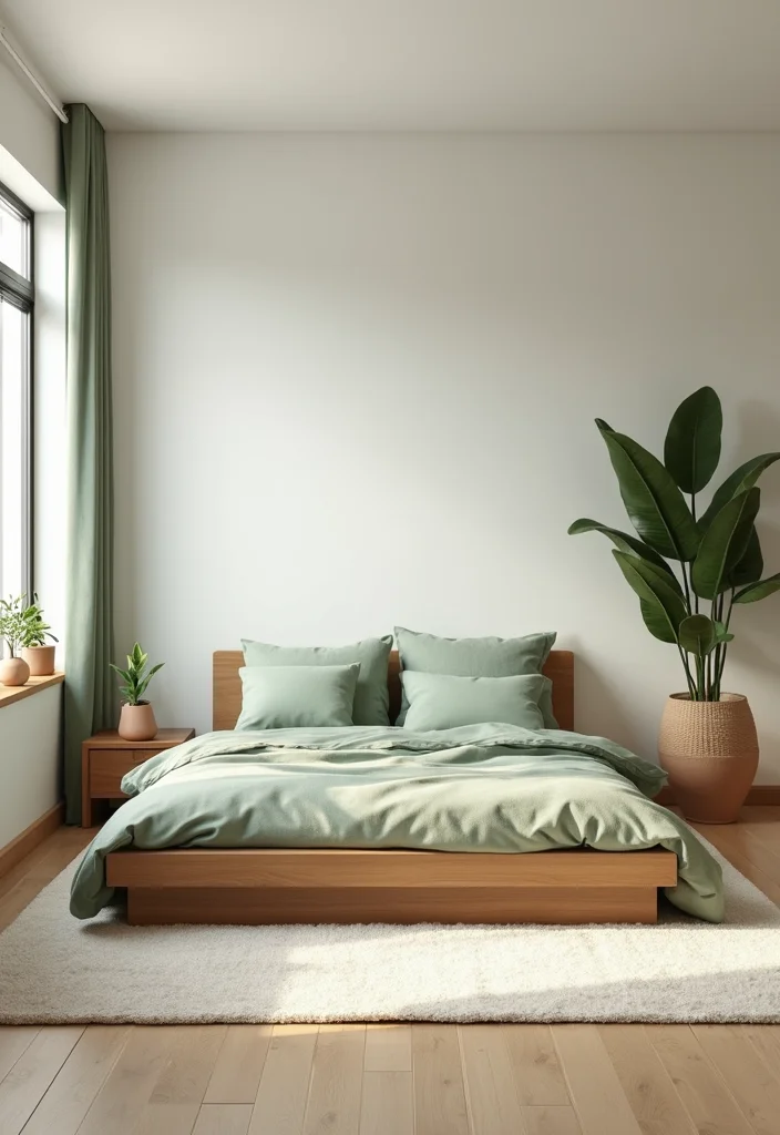 12 Green and Brown Bedroom Ideas for Earthy Natural Balance 122 12 Green and Brown Bedroom Ideas for Earthy Natural Balance - 12. Mindful Decluttering