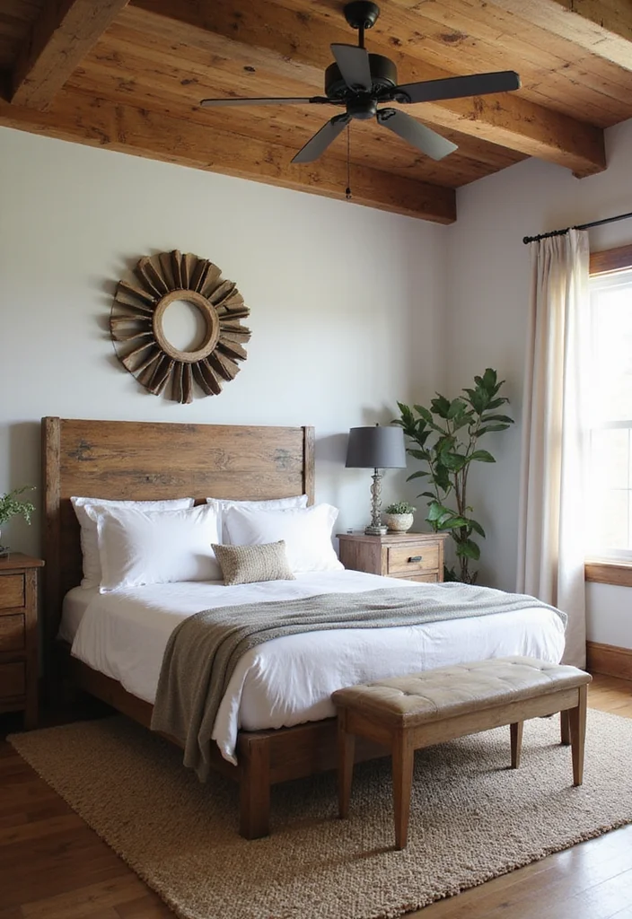 12 Green and Brown Bedroom Ideas for Earthy Natural Balance 12 12 Green and Brown Bedroom Ideas for Earthy Natural Balance - 2. Reclaimed Wood Furniture