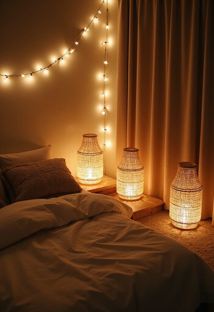 12 Green and Brown Bedroom Ideas for Earthy Natural Balance 56 12 Green and Brown Bedroom Ideas for Earthy Natural Balance - 6. Sustainable Lighting Options