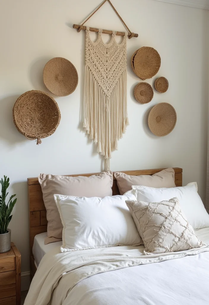 12 Green and Brown Bedroom Ideas for Earthy Natural Balance 67 12 Green and Brown Bedroom Ideas for Earthy Natural Balance - 7. Textured Wall Décor