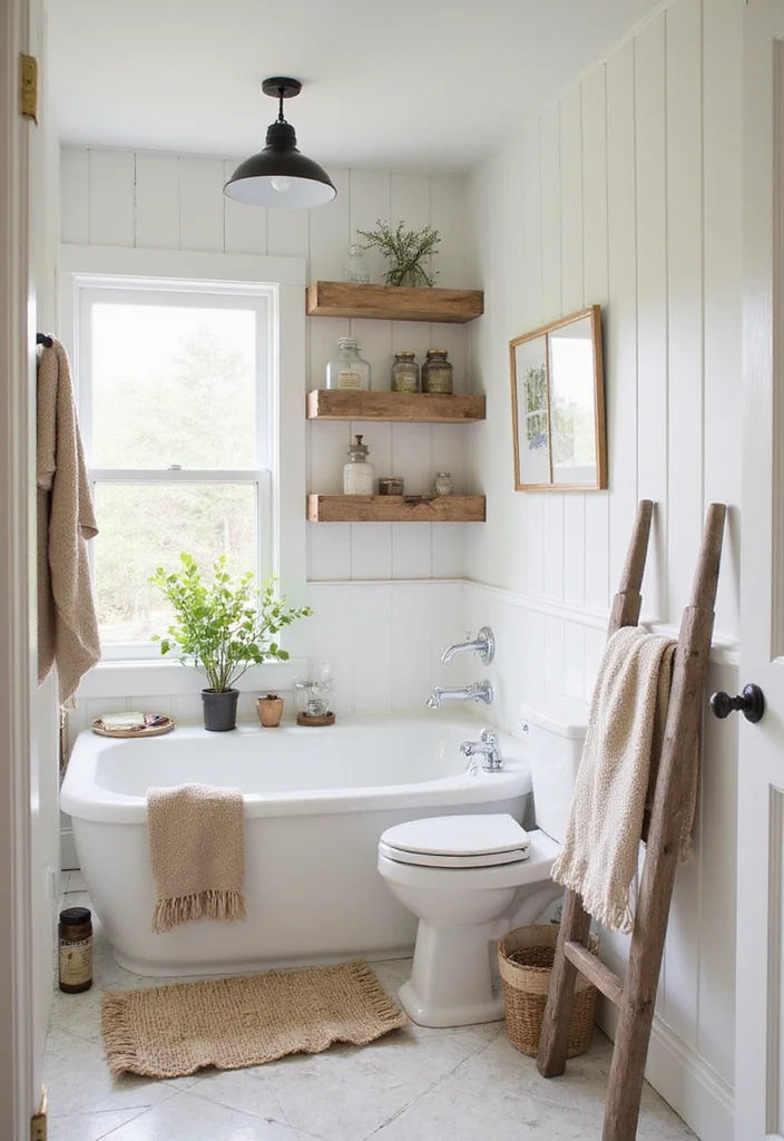 12 Joanna Gaines Bathroom Ideas for Cozy Simple Charm - 9. Rustic Accessories