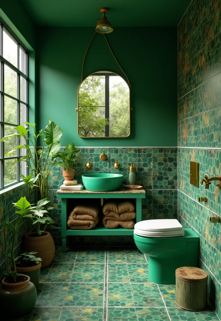 12 Jungle Bathroom Ideas for Lush Tropical Vibes - 2. Tropical Color Schemes