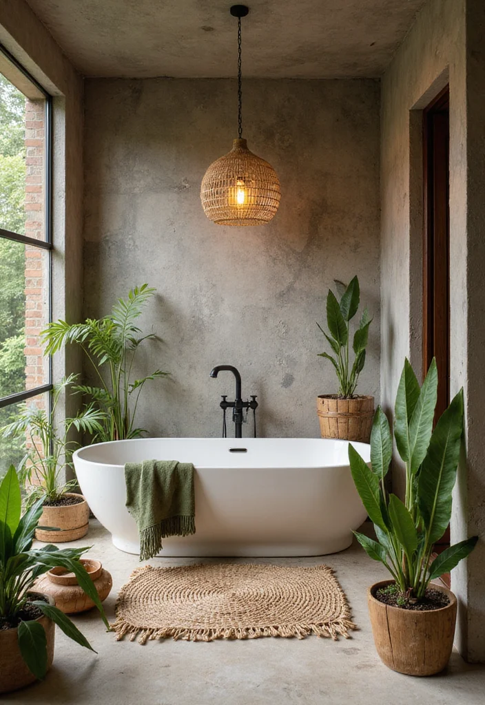 12 Jungle Bathroom Ideas for Lush Tropical Vibes - 4. Eco-Friendly Materials