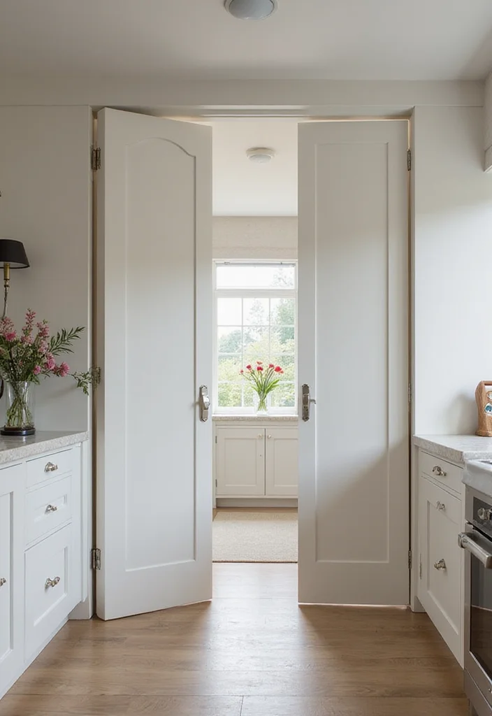 12 Kitchen Door Ideas for Functional Stylish Transitions - 3. Pocket Doors