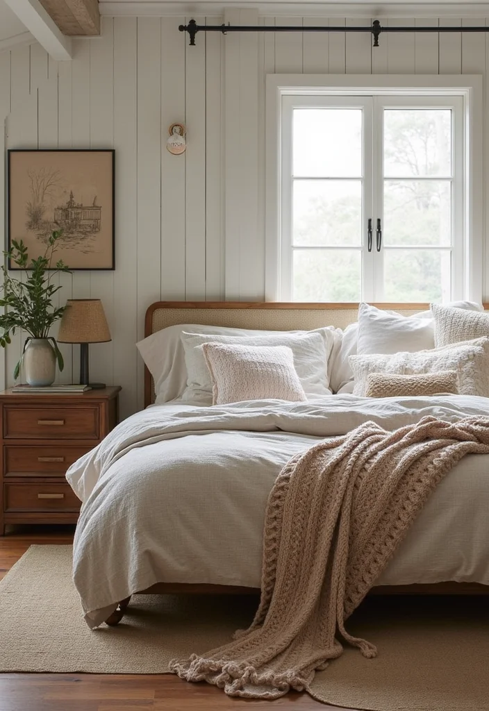 12 Lake House Bedroom Ideas for Relaxed Waterfront Style - 3. Cozy Textiles and Layers