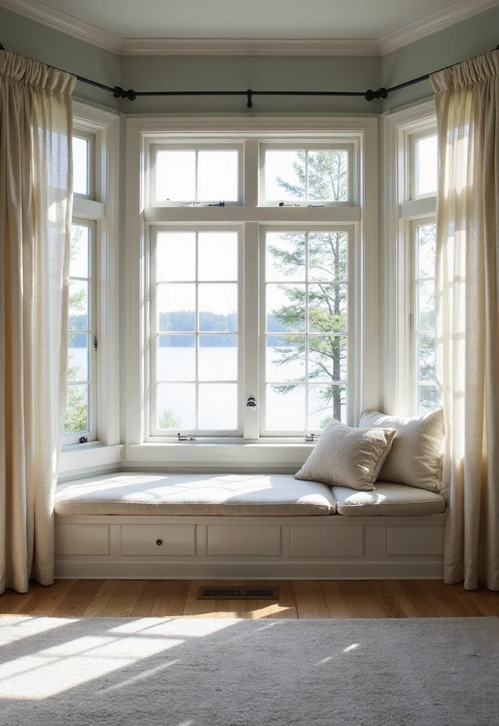 12 Lake House Bedroom Ideas for Relaxed Waterfront Style - 4. Large Windows for Natural Light