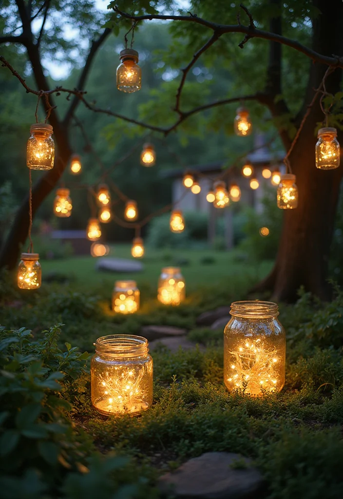 12 Magical Backyard Ideas for Whimsical Nighttime Charm - 2. Enchanting Fairy Lights