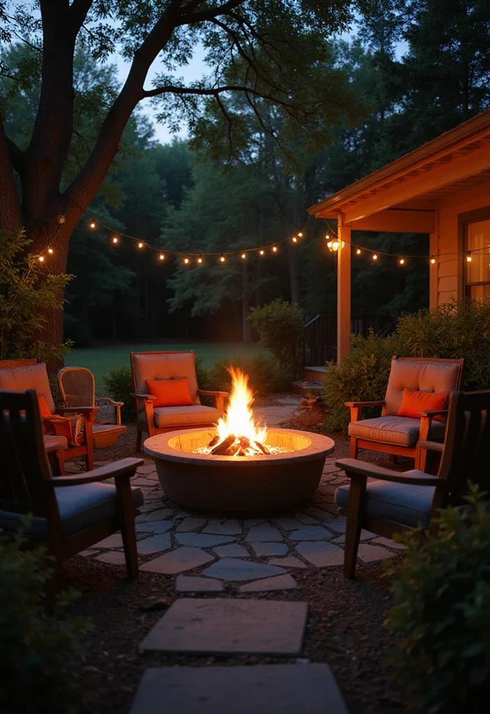 12 Magical Backyard Ideas for Whimsical Nighttime Charm - 4. Cozy Fire Pit Gatherings