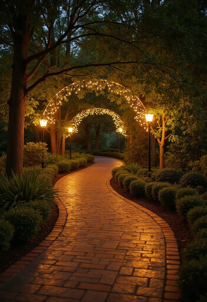 12 Magical Backyard Ideas for Whimsical Nighttime Charm - 7. Magical Pathway Lighting
