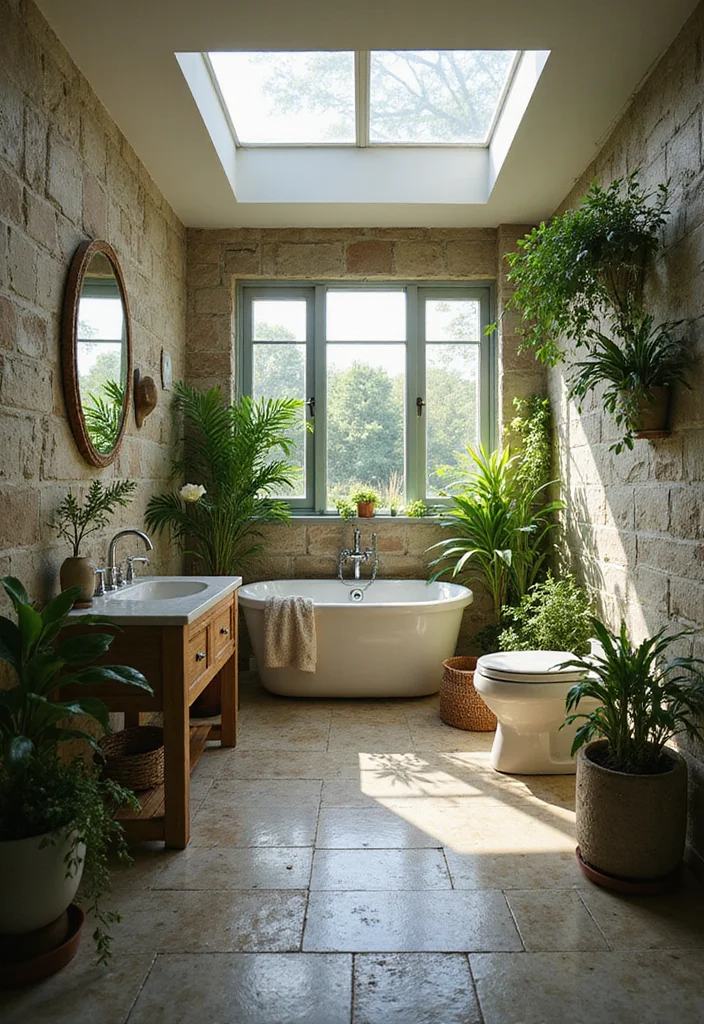 12 Natural Bathroom Ideas for Warm Organic Comfort - 2. Biophilic Design Elements