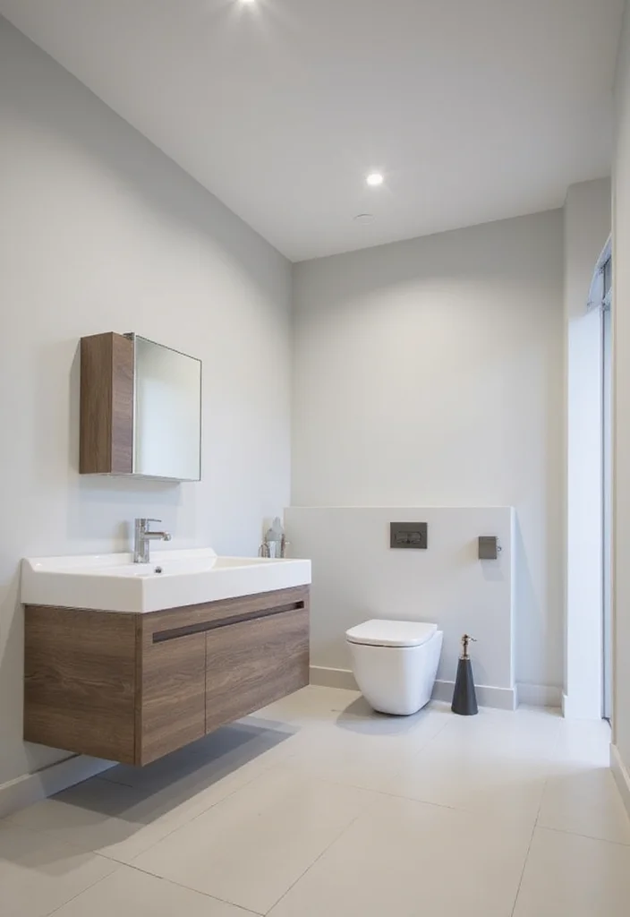 12 Natural Bathroom Ideas for Warm Organic Comfort - 5. Minimalist Fixtures