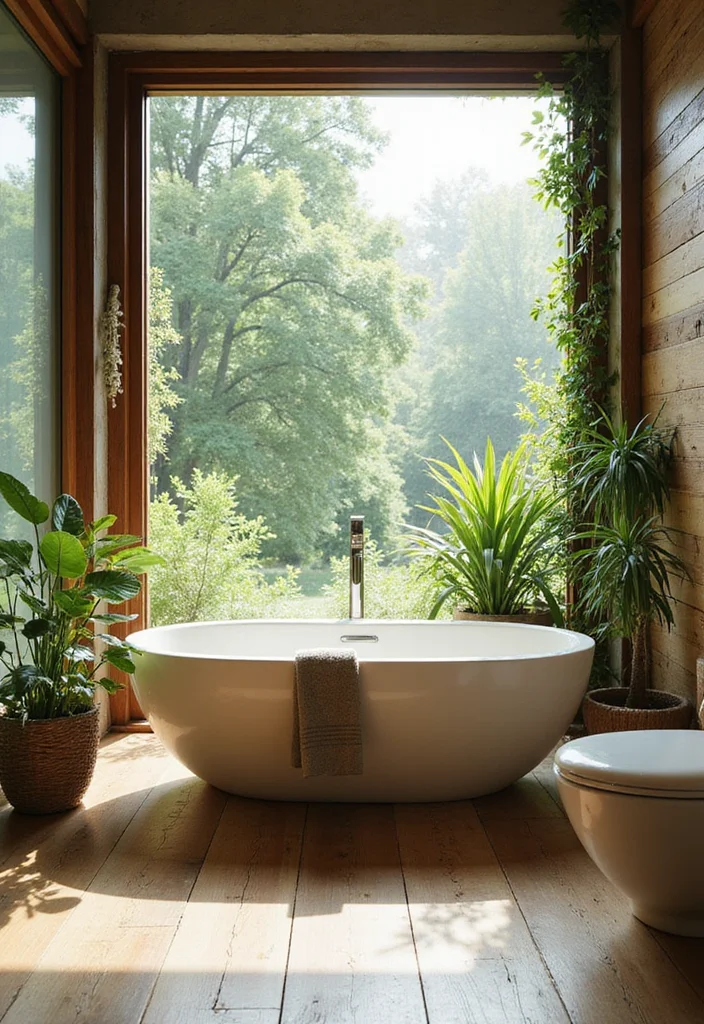 12 Nature Bathroom Ideas Inspired by Calm Earthy Tones - 12. Natural Ventilation for Fresh Air
