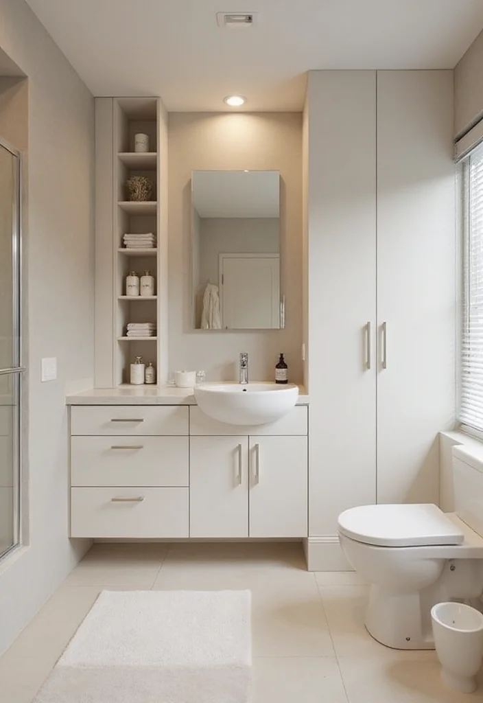 12 Nature Bathroom Ideas Inspired by Calm Earthy Tones - 8. Serenity in Minimalism