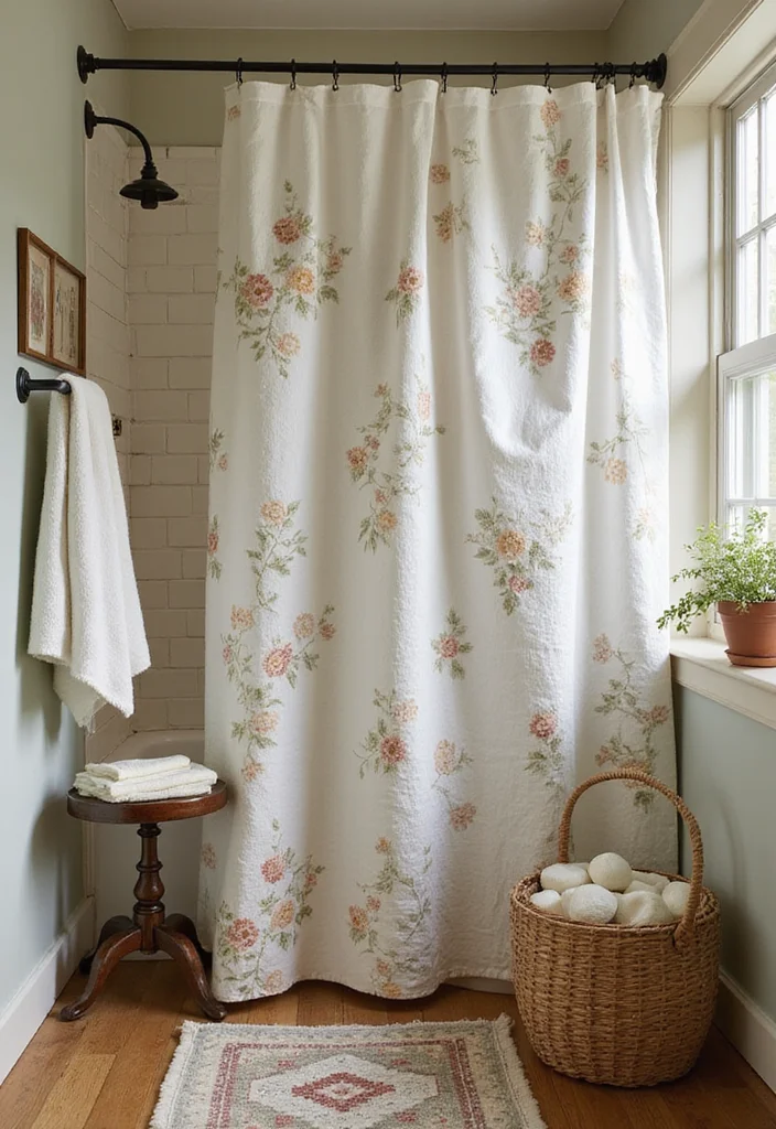 12 Small Country Bathroom Ideas for Cozy Rustic Charm - 4. Cozy Textiles