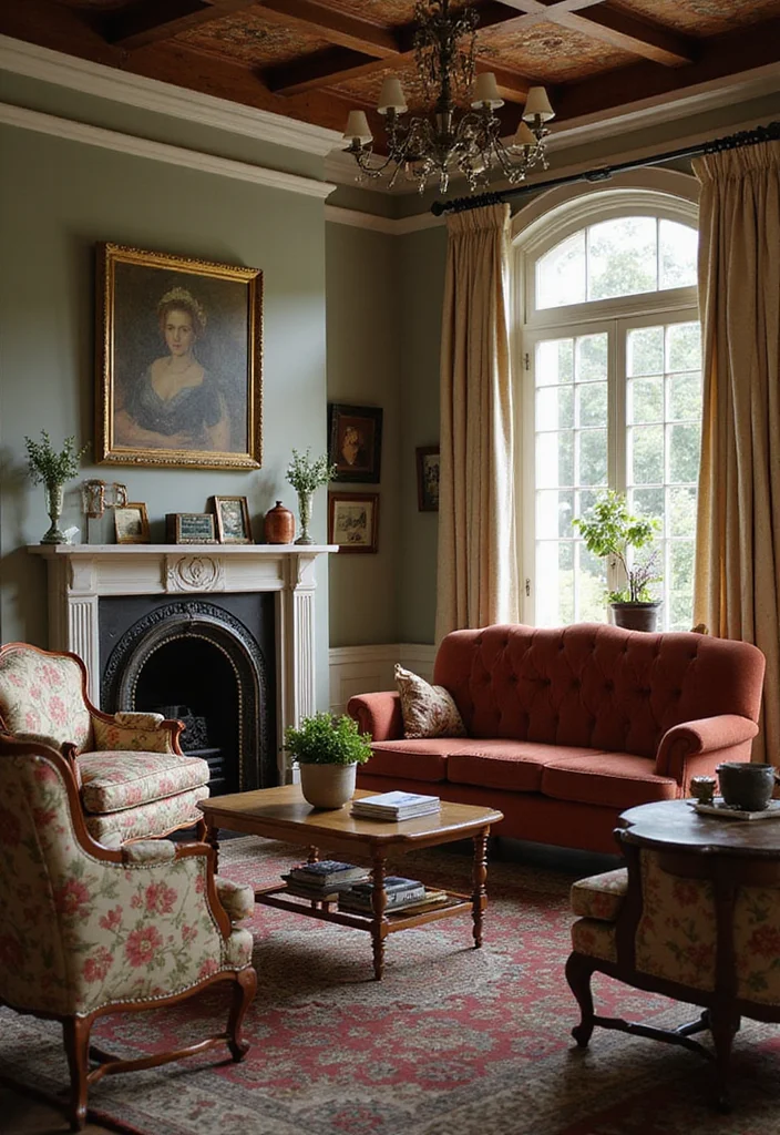 12 Traditional Living Room Decor Ideas for Timeless Comfort - 1. Vintage-Inspired Furniture
