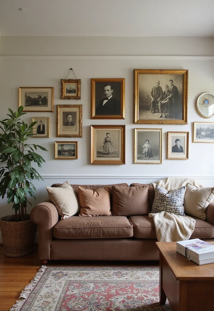 12 Traditional Living Room Decor Ideas for Timeless Comfort - 6. Wall Art with Character