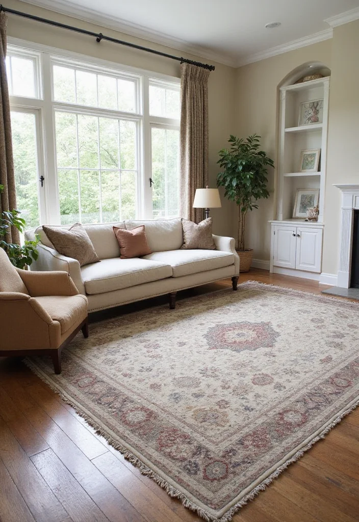 12 Traditional Living Room Decor Ideas for Timeless Comfort - 8. Layered Rugs
