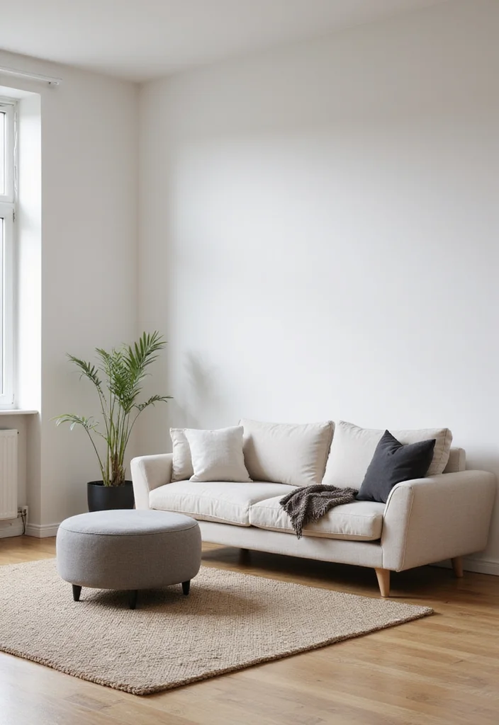 12 Upstairs Living Room Ideas for Functional Quiet Spaces - 2. Minimalist Furniture for Maximum Space