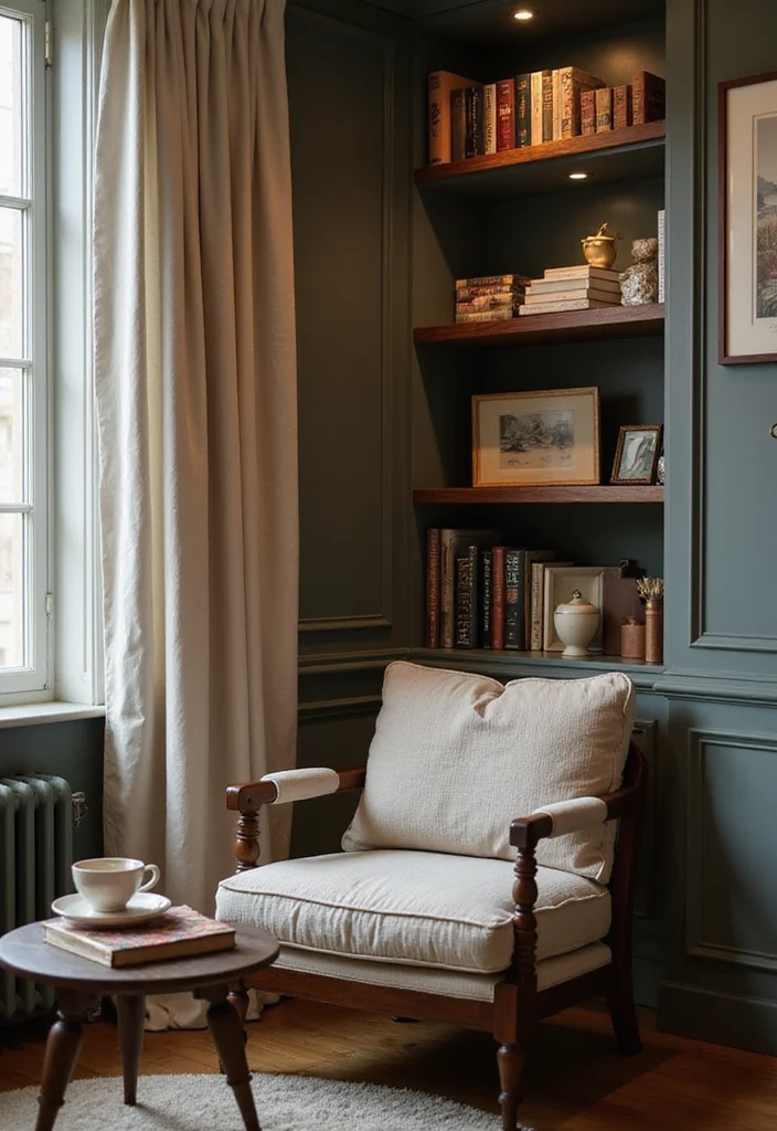 12 Upstairs Living Room Ideas for Functional Quiet Spaces - 6. A Cozy Reading Nook