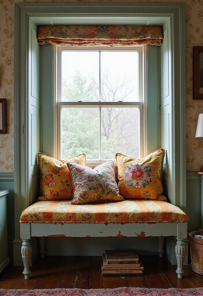 12 Window Seat Ideas Living Room for Cozy Built In Comfort - 5. Vintage Charm